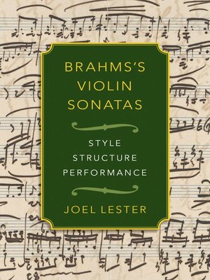 cover image of Brahms's Violin Sonatas
